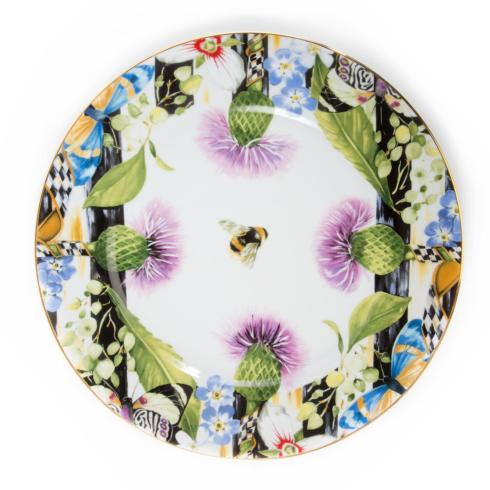 MacKenzie Childs Courtly Check Petal Charger Plate 11.75 diameter 