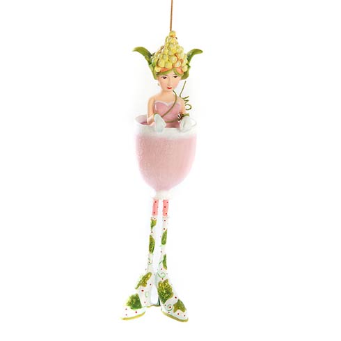 $58.00 Petal Rose Wine Girl Ornament