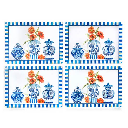 MacKenzie-Childs   Chinoiserie Cork Back Placemats - Set of 4 $88.00