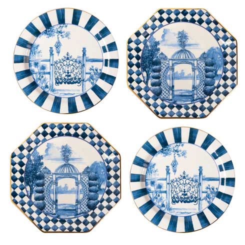$138.00 Royal Toile Small Plates - Set of 4