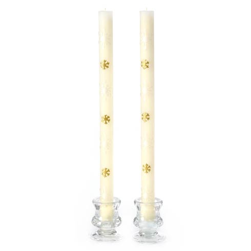 4" MacKenzie-Childs Small Diamond Pillar Candle Ivory 