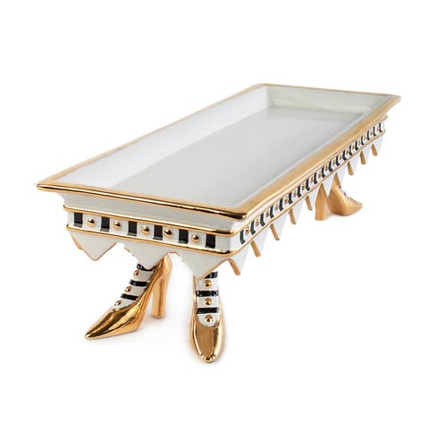 $258.00 High Heel Shoe Serving Tray - Ivory & Gold