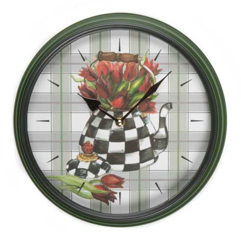 Tea Kettle Bouquet Wall Clock - $88.00