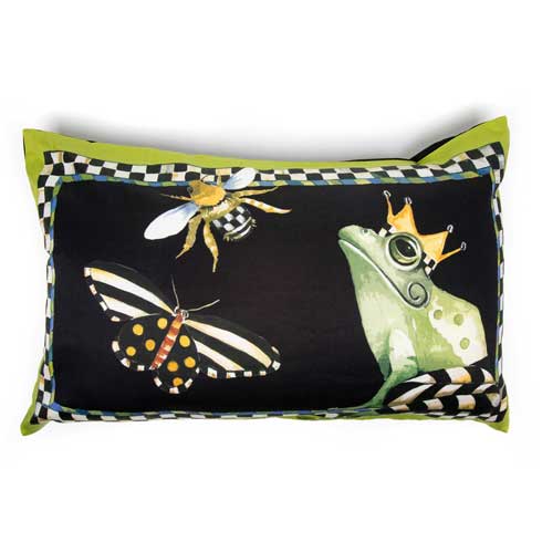 $78.00 Frog and Bee Lumbar Pillow