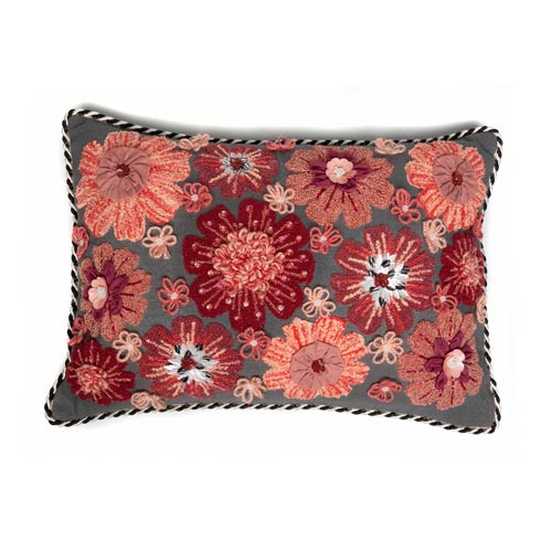 $85.00 Dancing Blossoms Lumbar Pillow