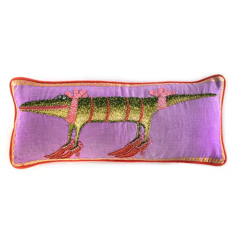 $98.00 Gloria Alligator Lumbar Pillow
