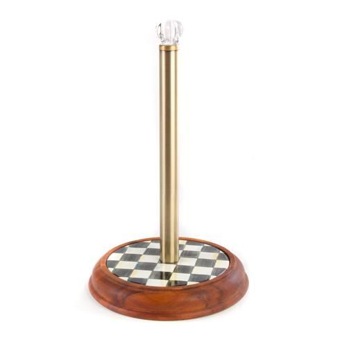 MacKenzie-Childs Courtly Check Kitchen Wood Paper Towel Holder $108.00