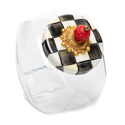 $58.00 Sweets Jar with Courtly Check Enamel Lid