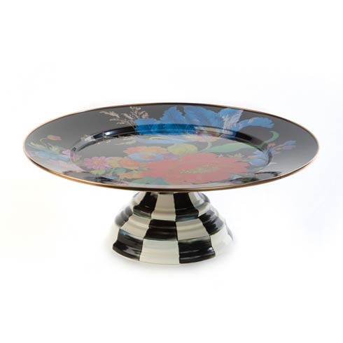 $138.00 Pedestal Platter - Black