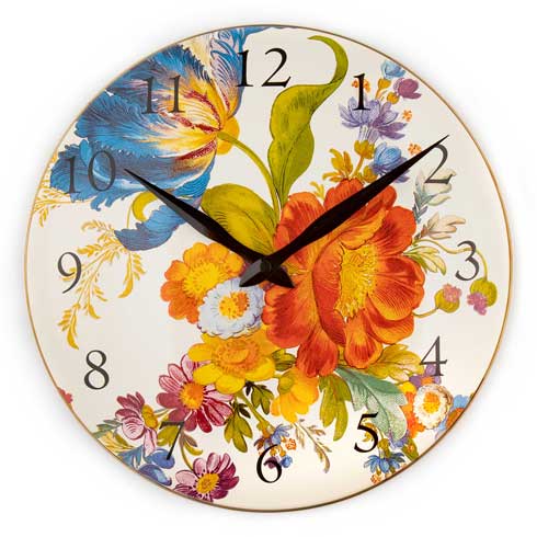 MacKenzie-Childs Flower Market Decor Enamel Clock $88.00