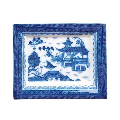 Mottahedeh  Blue Canton Rectangular Tray, Small $55.00