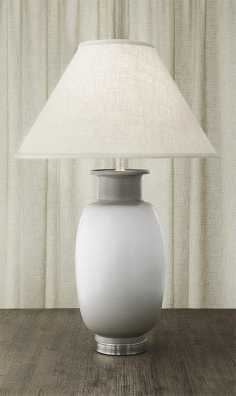$1,100.00 Vase Lamp White & Gray