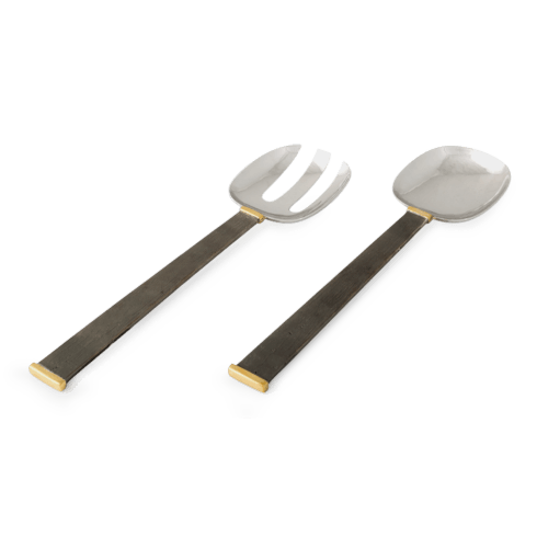 9.75"L - 325157 Twig Stainless Steel Serving Fork & Spoon Set Michael Aram 