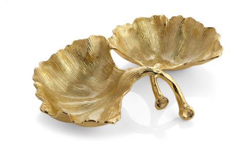 $105.00 New Leaves Ginkgo Double Compartment Dish