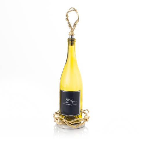 Michael Aram  Wisteria Gold Wine Coaster & Stopper Set $130.00