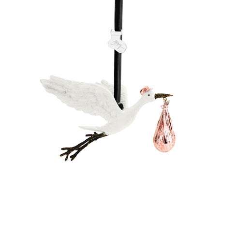 $75.00 Stork Ornament Pink