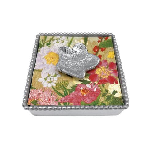$54.00 Blossom (4014) Beaded Napkin Box Set