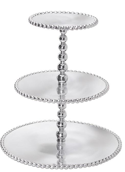 Mariposa  String of Pearls Pearled 3-Tiered Cupcake Server $98.00