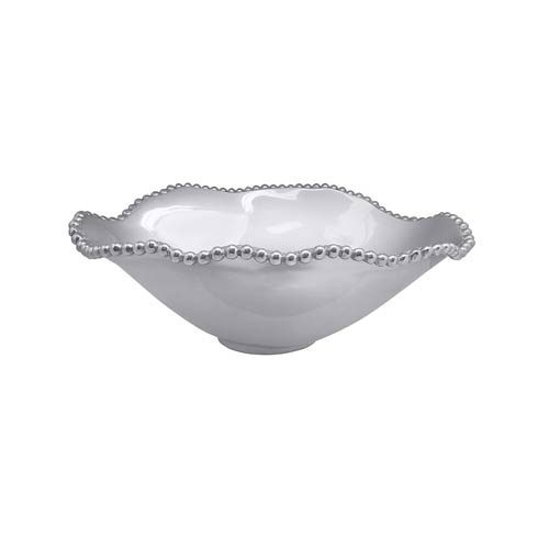 Mariposa  String of Pearls Pearled Oval Wavy Serving Bowl $189.00