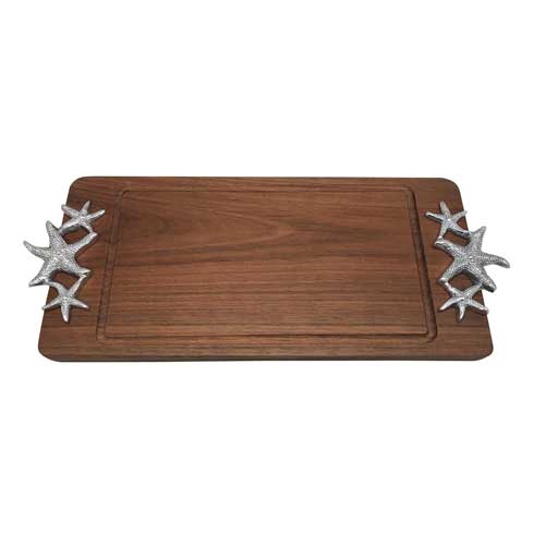 $134.00 Starfish Handled Dark Wood Tray