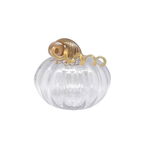 $124.00 Clear Glass Extra Large Pumpkin