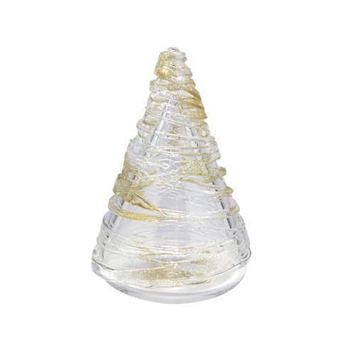 $169.00 Gold Swirl Small Glass Tree