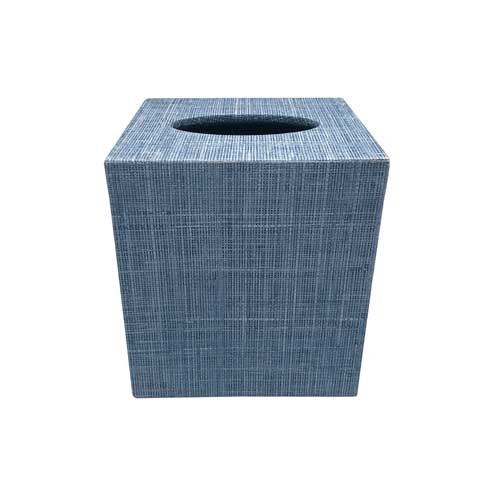 $120.00 Heather Blue Cube Tissue Box