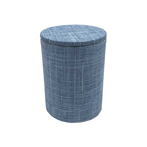 $79.00 Heather Blue Cotton Ball Canister with Lid