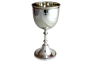 $169.00 Gadroon Silver-Plated Beaded Goblet