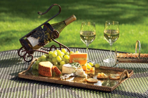 $93.95 Rectangular Serving Tray with Glass Bottom
