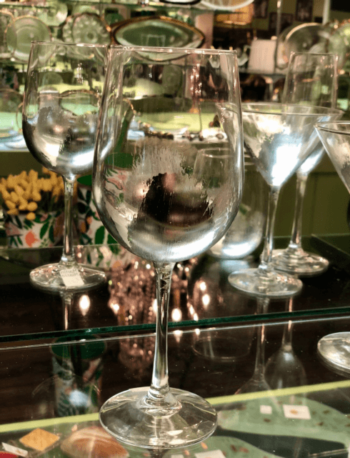 Silver Leaf Wine Glass - $30.00