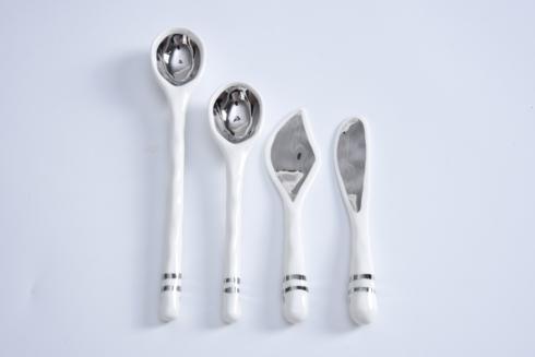 $31.25 Porcelain Spoons & Cheese Knives