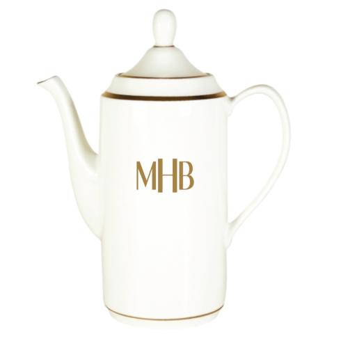 Pickard China Signature With Monogram - Gold White Large Can Beverage Server & Cover $398.00