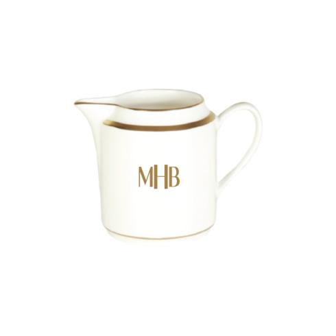 Pickard China Signature With Monogram - Gold White Can Creamer $140.00