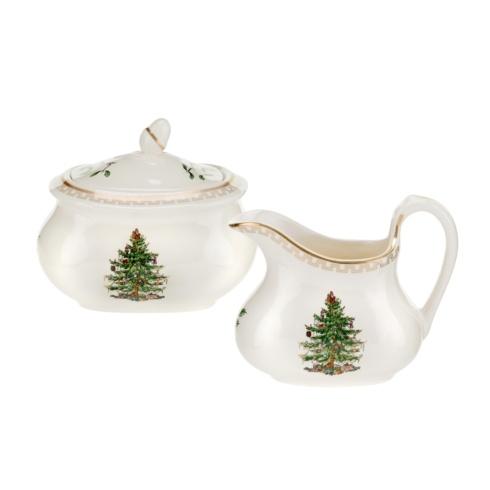 Spode Christmas Tree  Gold Collection Sugar Bowl & Creamer Set $39.99