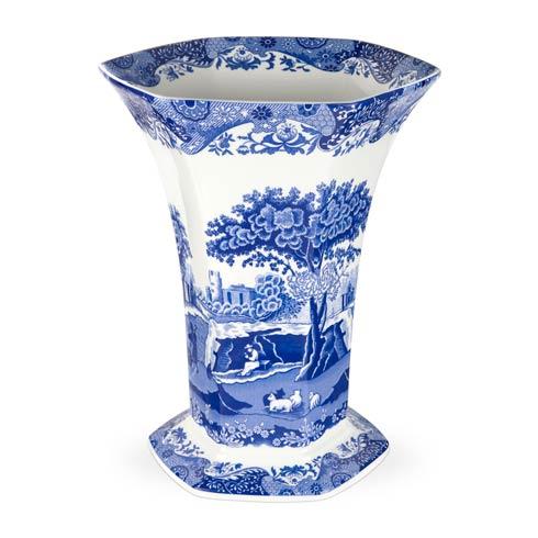 Spode  Blue Italian Hexagonal Vase $69.99