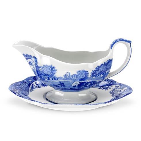 Spode  Blue Italian Sauce Boat and Stand $90.99