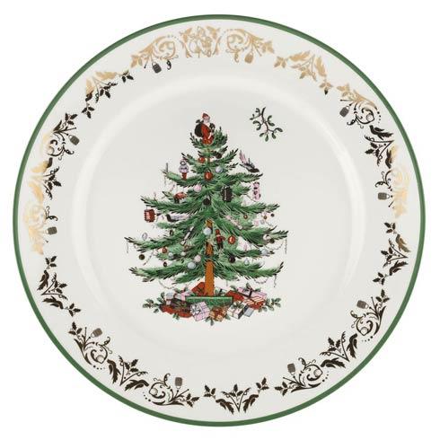 Spode Christmas Tree  Gold Collection Gold Collection Gold/Green Round Platter $80.00
