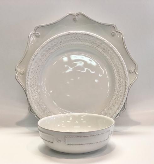 Pieces of Eight Exclusives   Le Panier w/ Berry & Thread Panel and Scallop Charger by Juliska Three Piece Place Setting $164.00