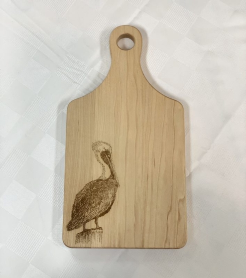 Pieces of Eight Exclusives   Pelican Cutting Board $44.00