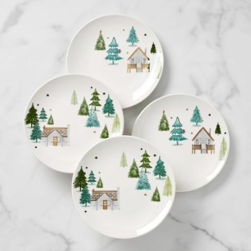 Pieces of Eight Exclusives   Balsam Lane Cabin Accent Plates-Set/4 $39.95