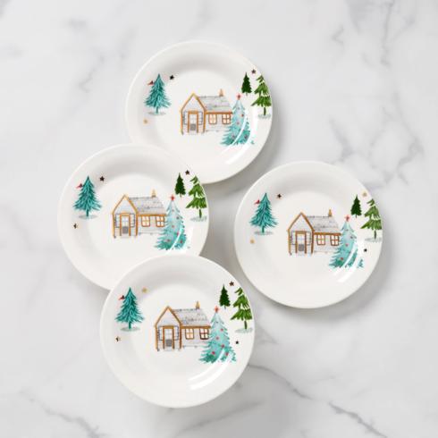 Pieces of Eight Exclusives   Balsam Lane Cabin Tidbit Plates-Set of 4 $29.95