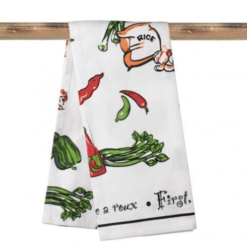 Pieces of Eight Exclusives Louisiana Favorites Gumbo First You Make a Roux Kitchen Towel $12.95