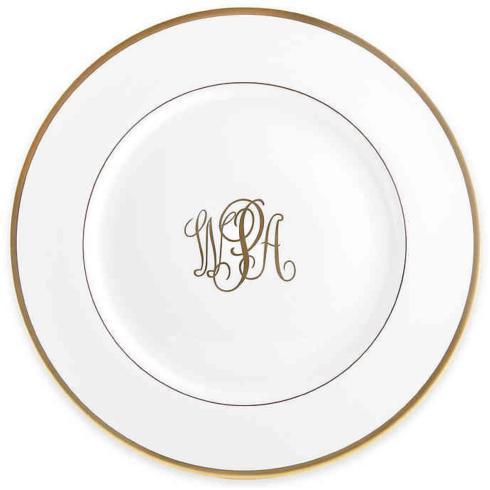 Pieces of Eight Exclusives   Signature Gold Ultra White Salad Monogrammed $59.00