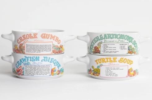 Pieces of Eight Exclusives Louisiana Favorites Gumbo Two Handled Gumbo Bowls-Set of 4 $85.00