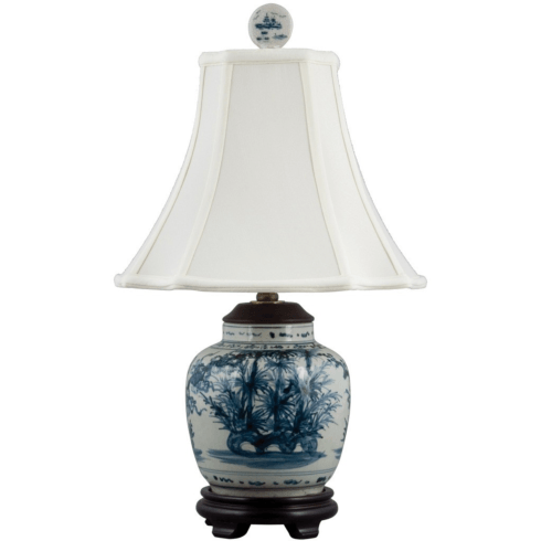 $290.00 Blue &amp; White Classic Floral Lamp