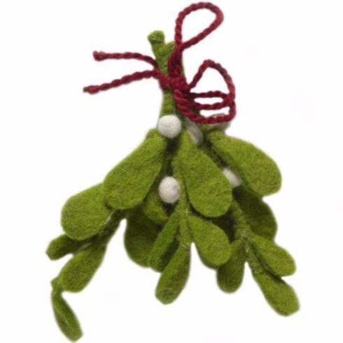 $26.00 Mistletoe Ornament (100% Sustainable Wool) 