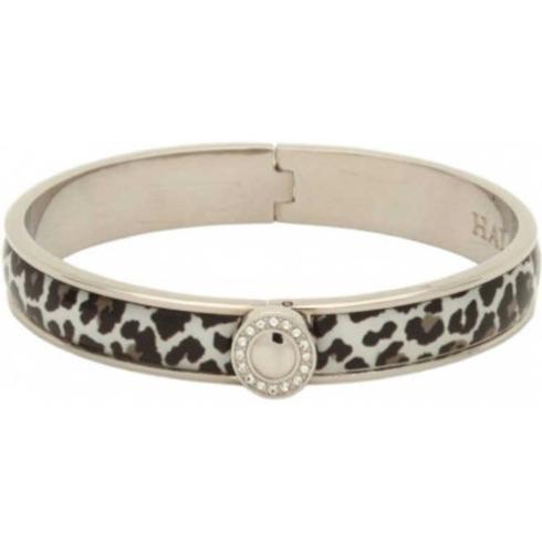 $169.00 Snow Leopard Bangle with Sparkle Button