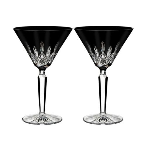 $250.00 Lismore Black Martini set/2