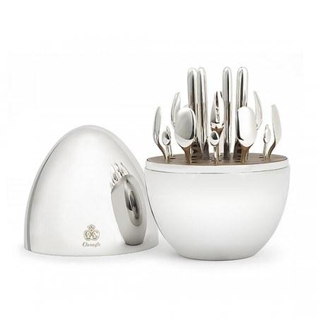 $985.00 Mood Party 24 Piece Stainless Steel Flatware Set with Storage Capsule 